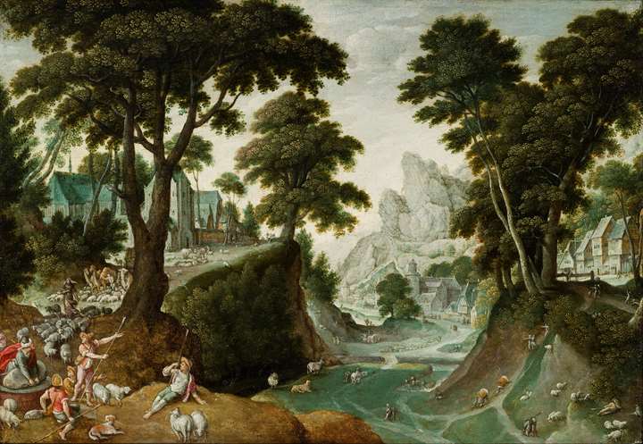 Mountainous Landscape with the Return of Jacob from Canaan.
